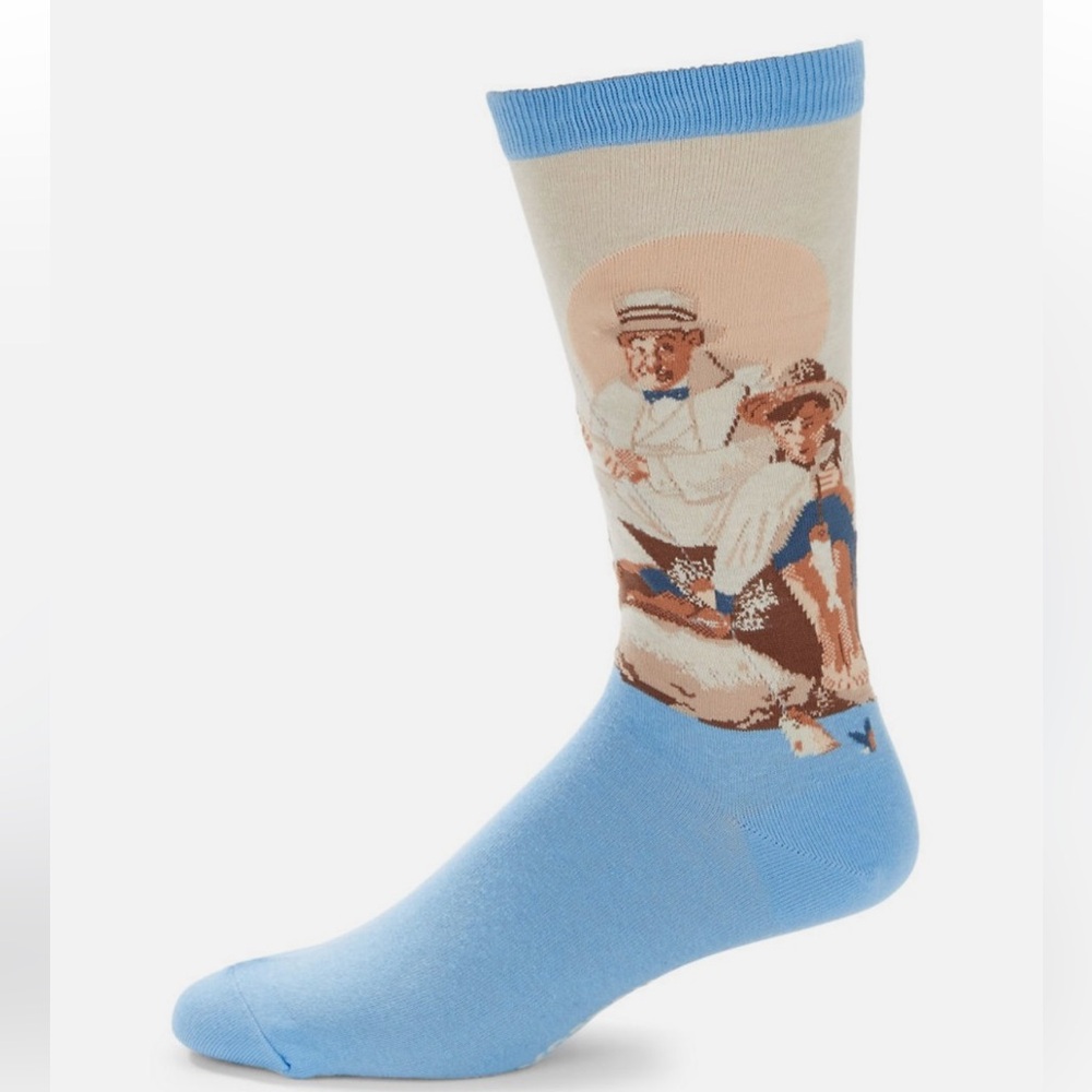 HotSox Norman Rockwell Art-Inspired Men's Socks The Saturday Evening Post NWT